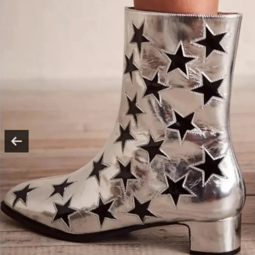 SOLD - FREE PEOPLE X JEFFREY CAMPBELL on Mars star metallic booties - Picture 2 of 4